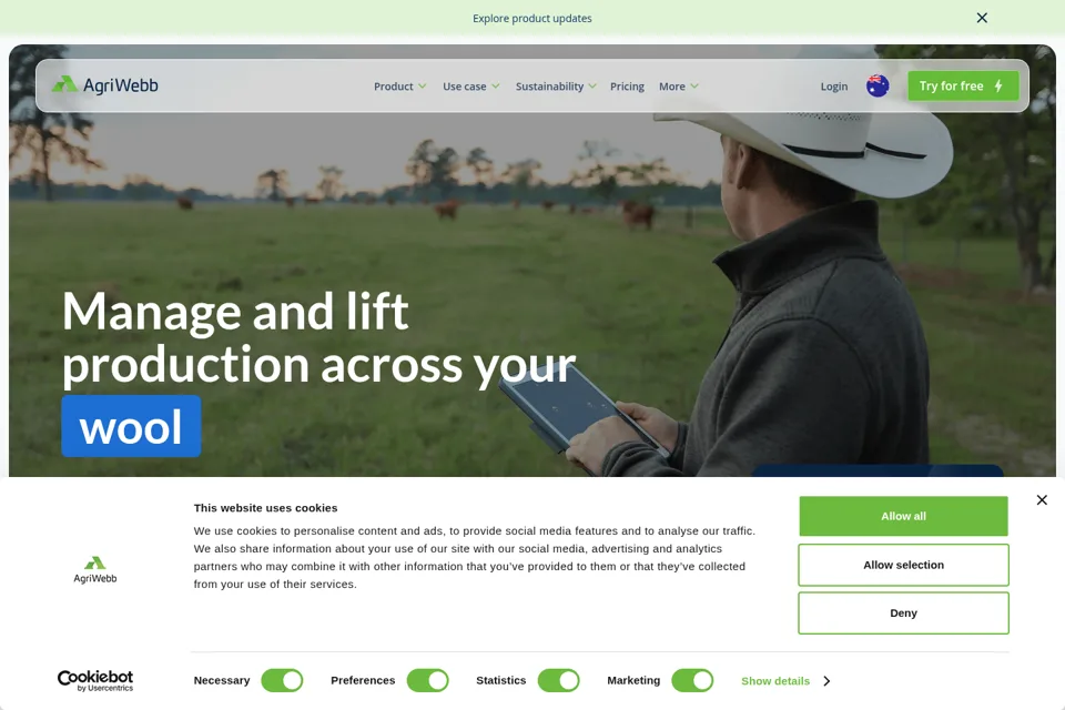 Aperçu de la landing page