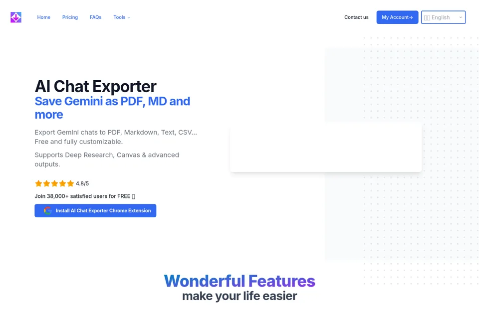 Landing page preview