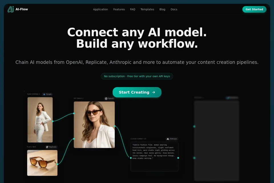 Aperçu de la landing page