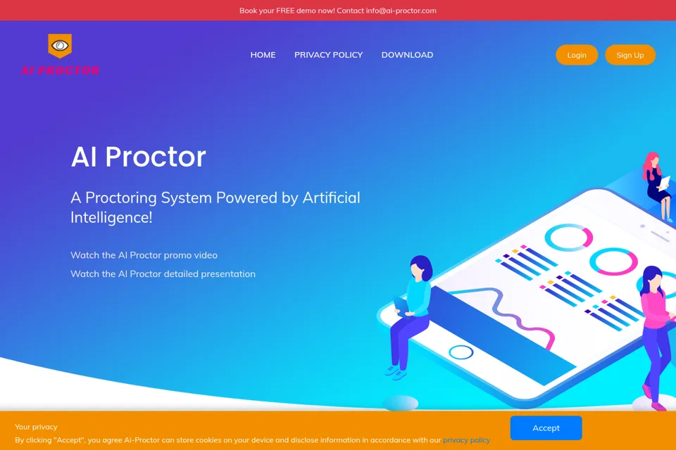 Aperçu de la landing page