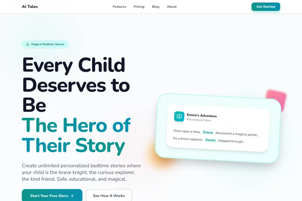 Aperçu de la landing page