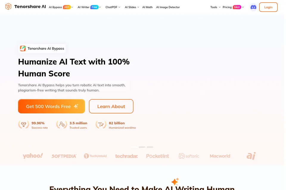 Landing page preview