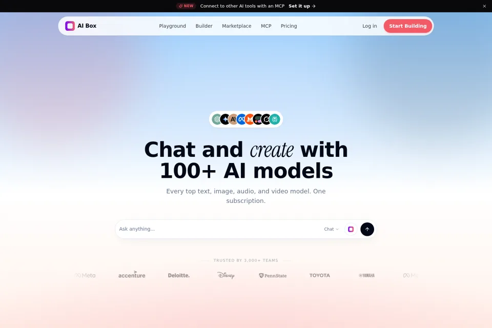 Aperçu de la landing page