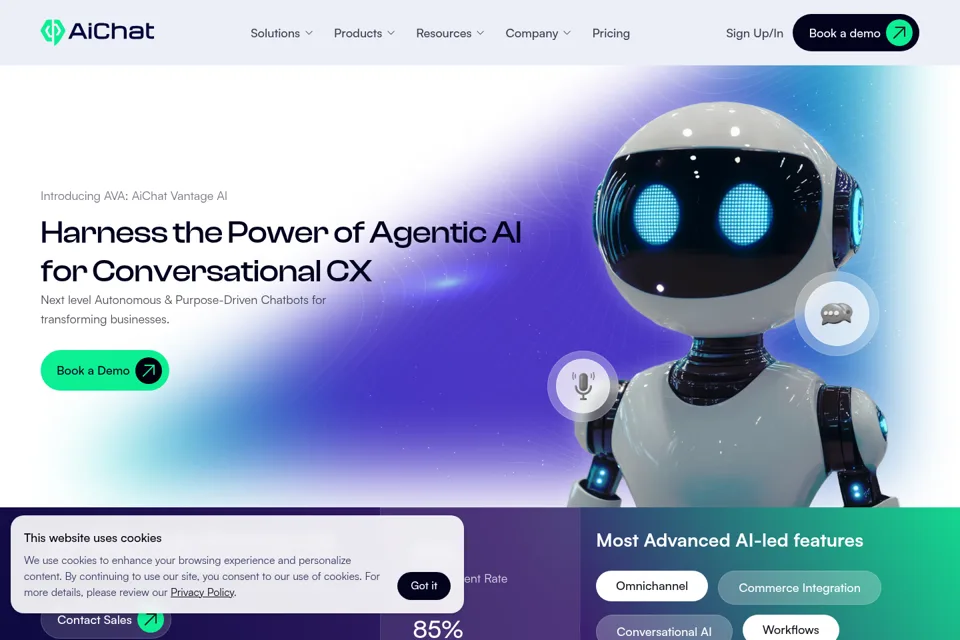 Aperçu de la landing page