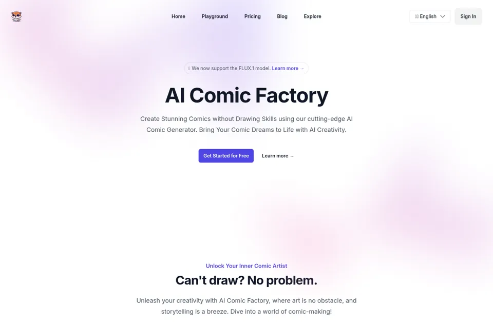 Aperçu de la landing page