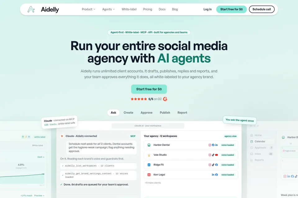 Aperçu de la landing page