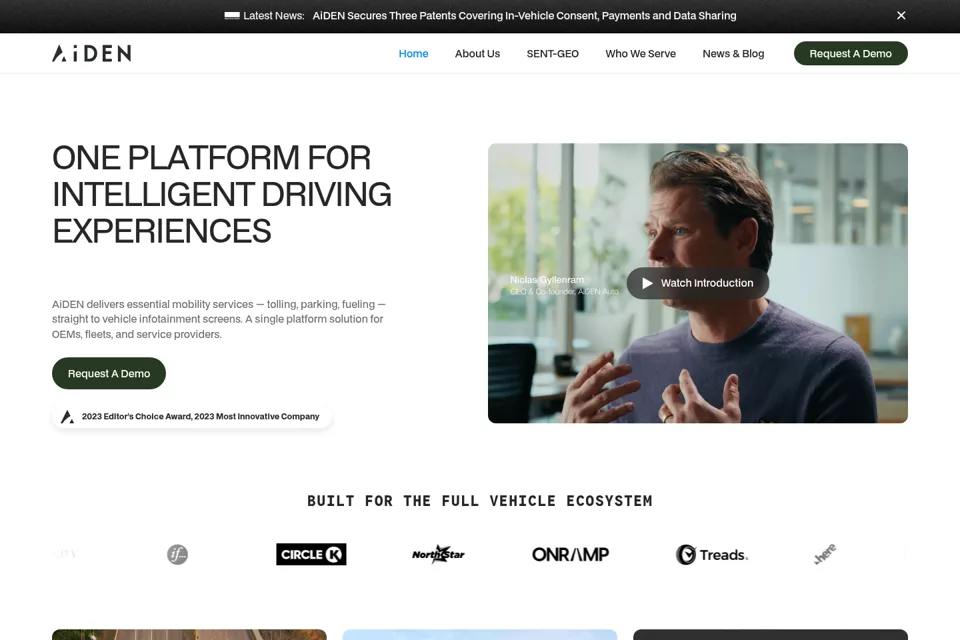 Aperçu de la landing page