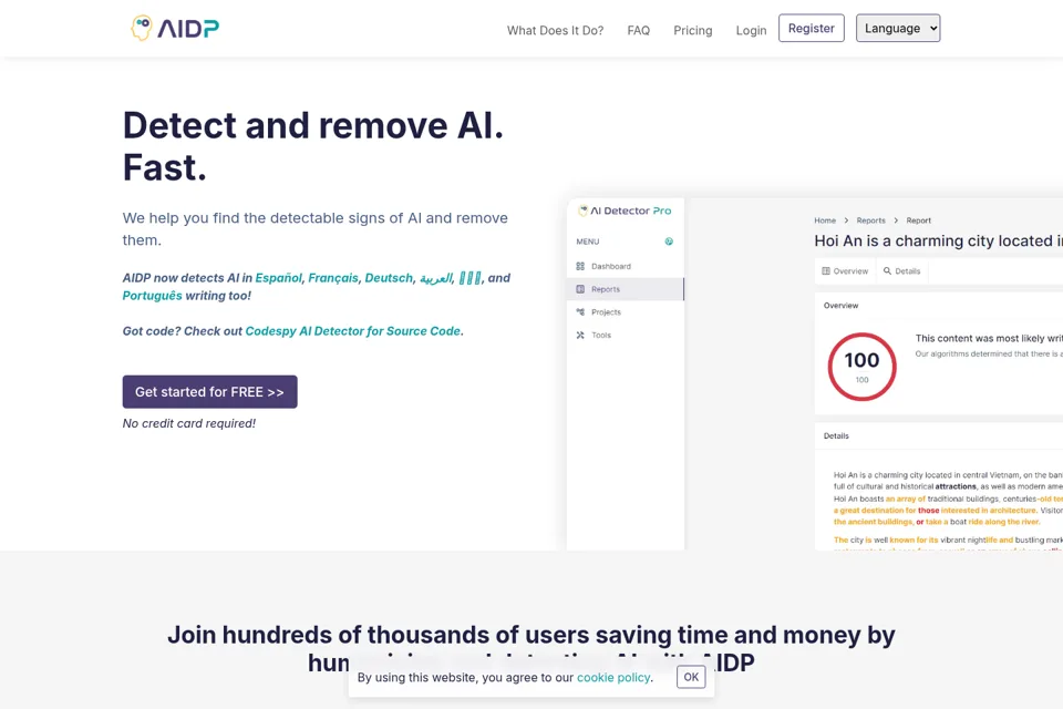 Landing page preview
