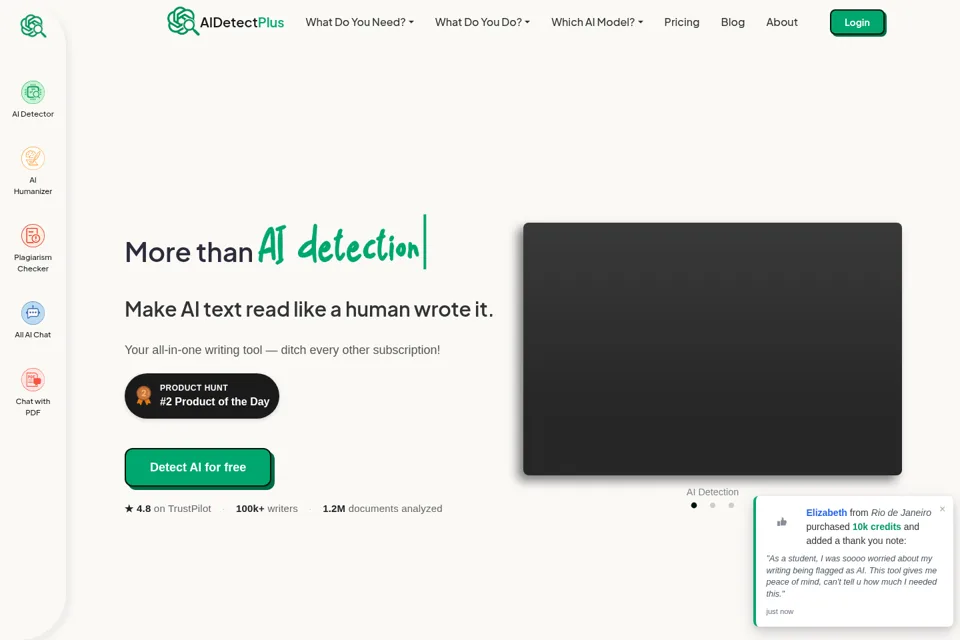 Landing page preview