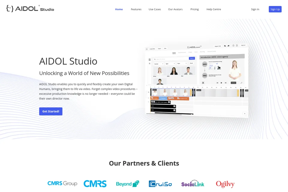Aperçu de la landing page