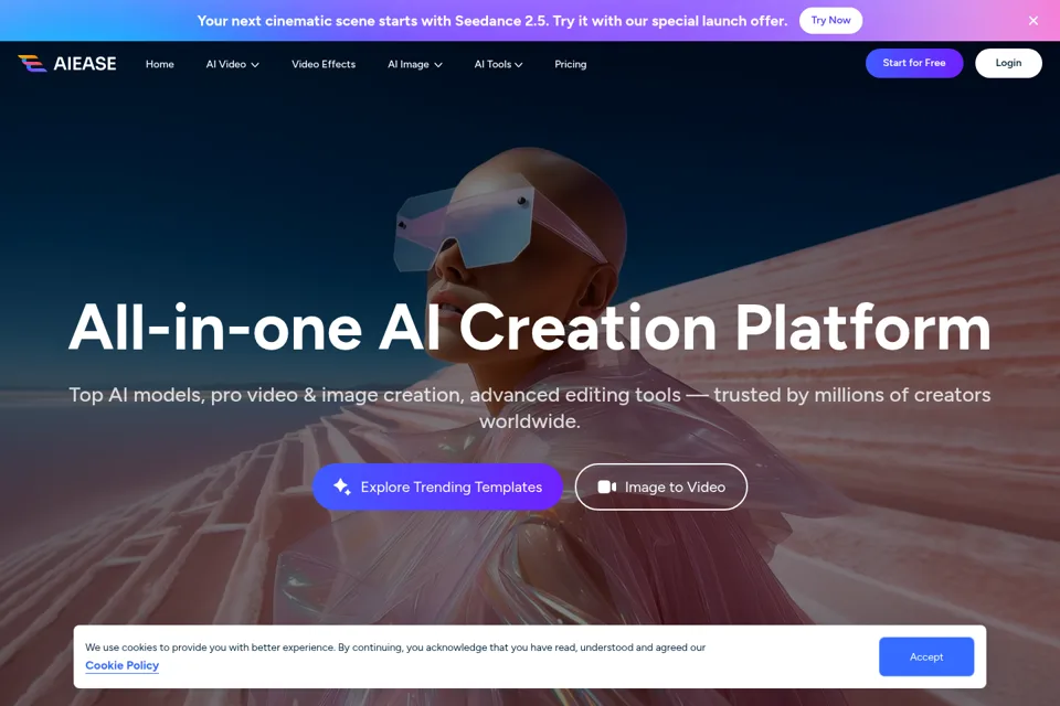 Aperçu de la landing page