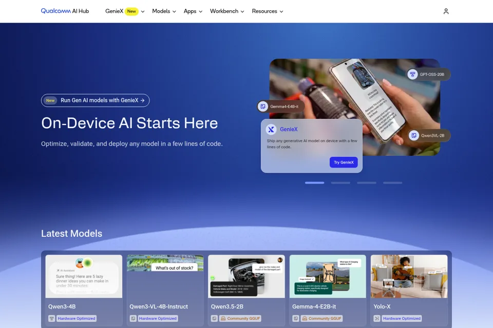 Aperçu de la landing page