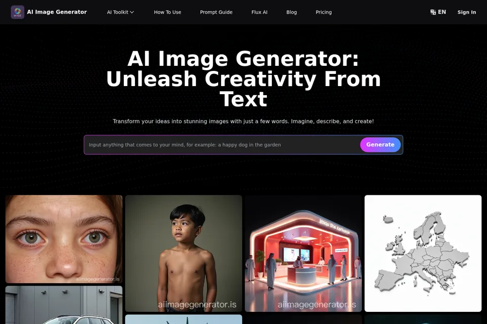 Aperçu de la landing page