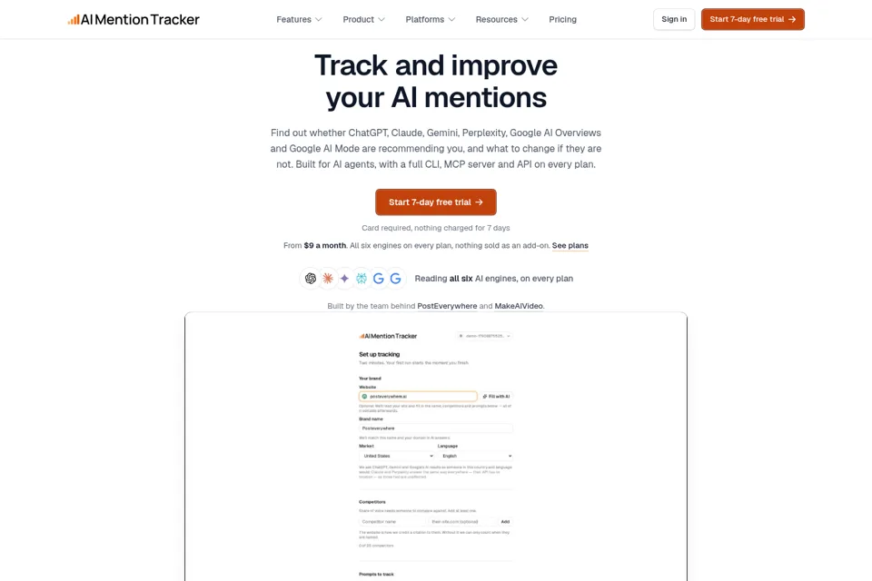 Aperçu de la landing page