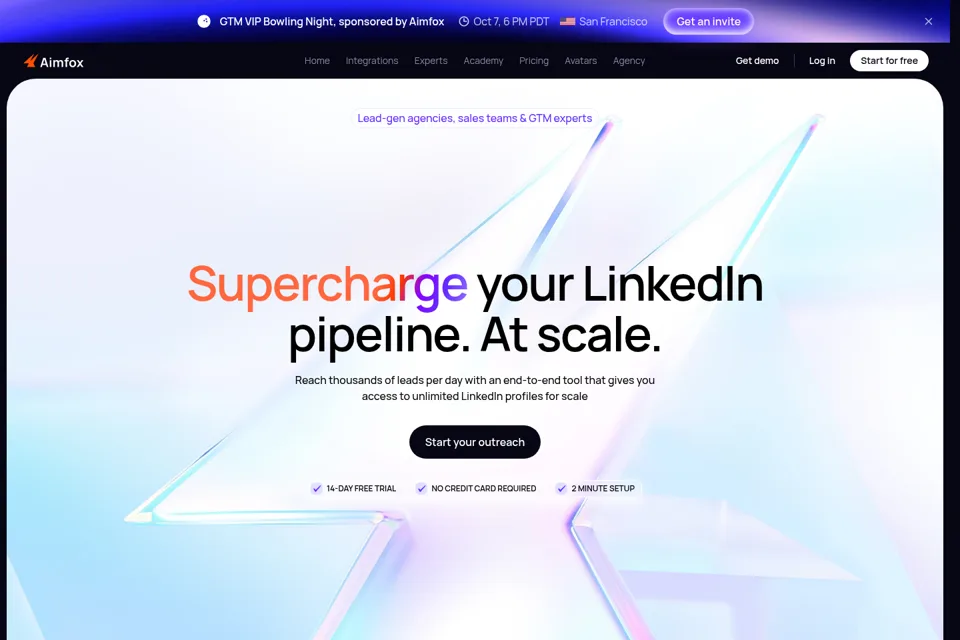 Aperçu de la landing page