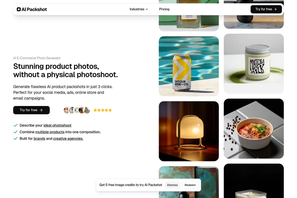 Aperçu de la landing page