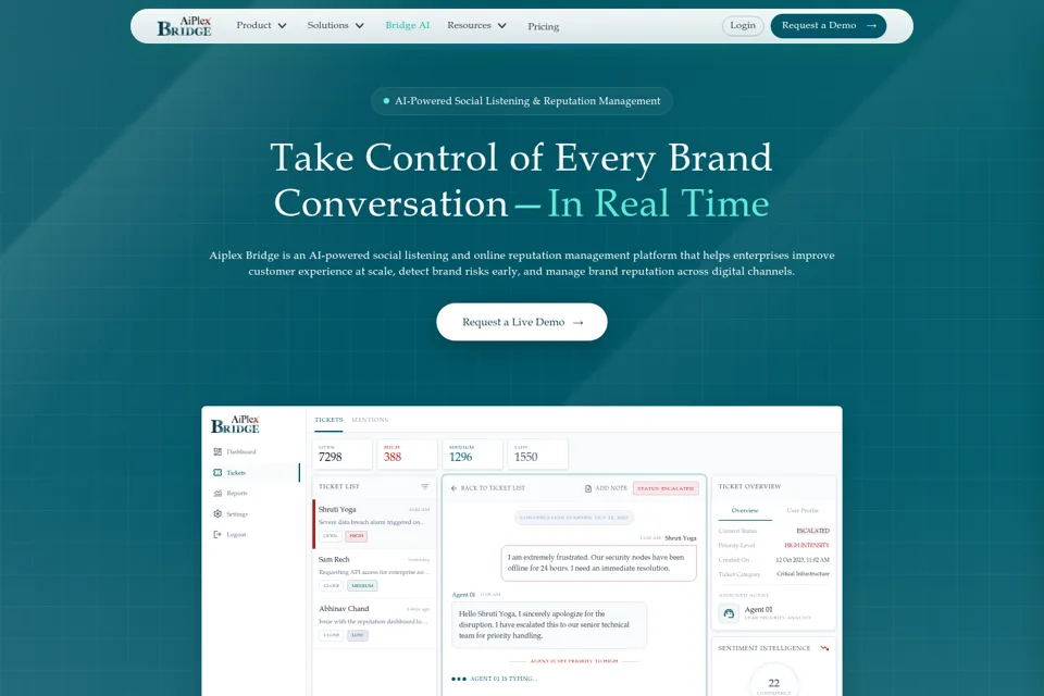 Aperçu de la landing page