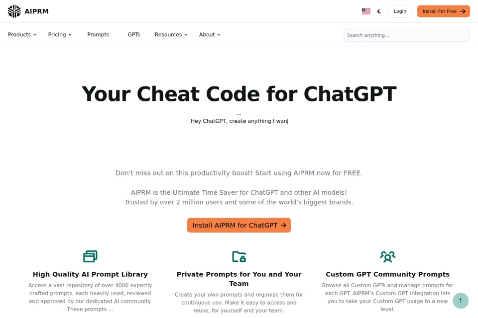 Landing page preview