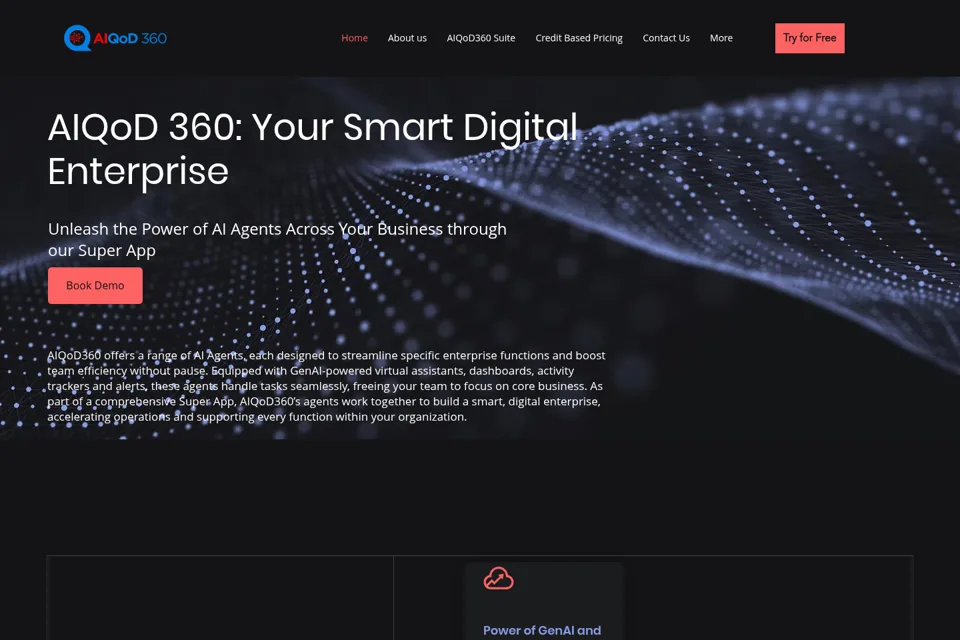 Aperçu de la landing page