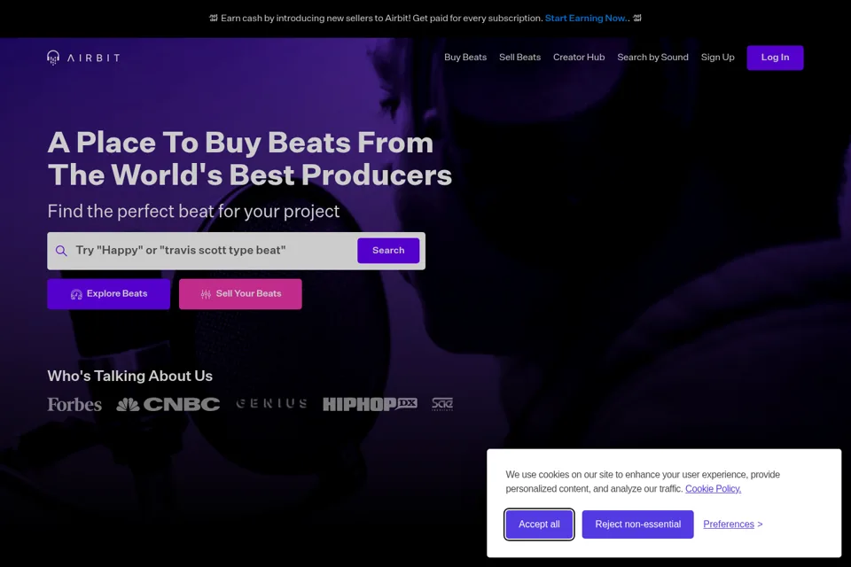 Aperçu de la landing page