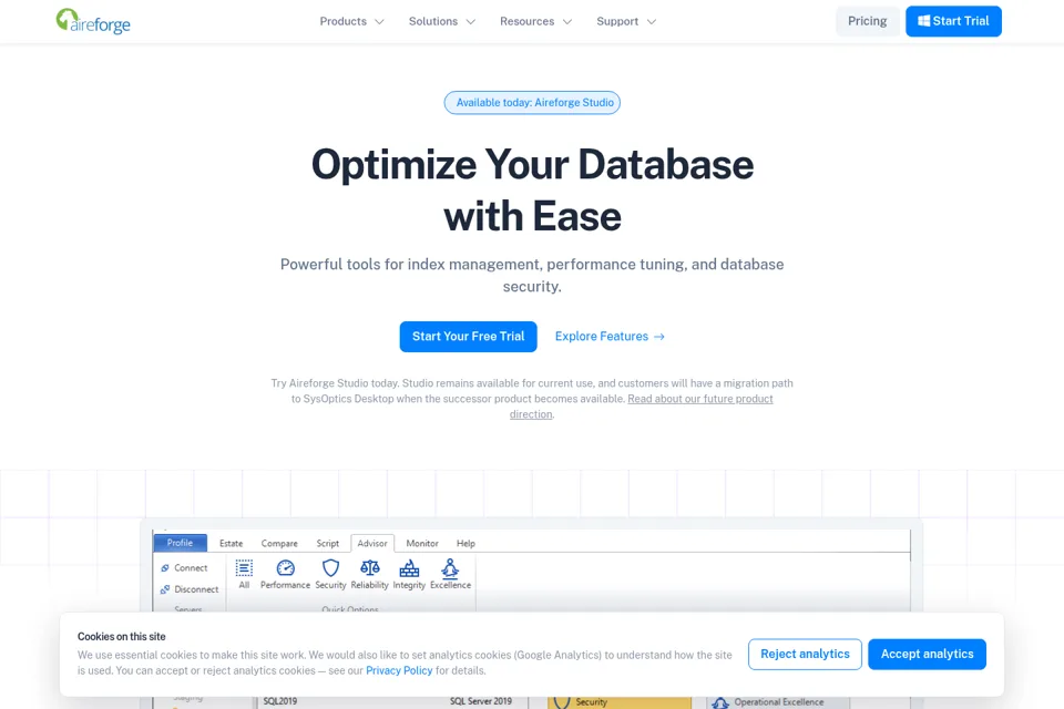 Aperçu de la landing page