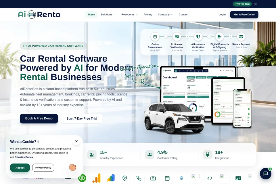 Aperçu de la landing page