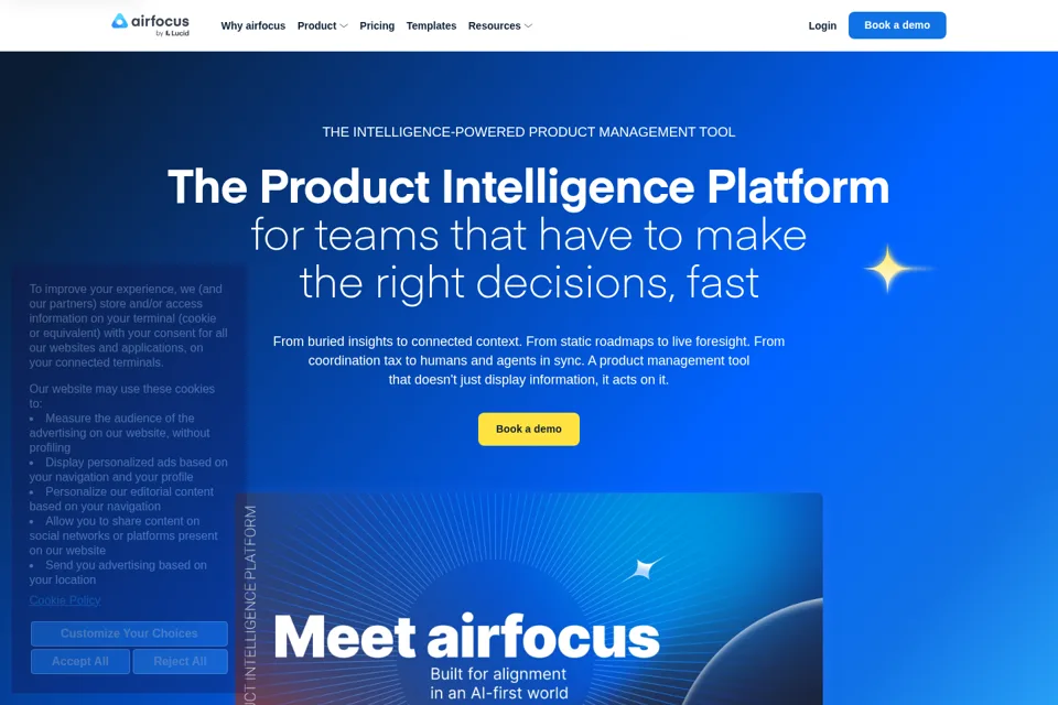 Aperçu de la landing page