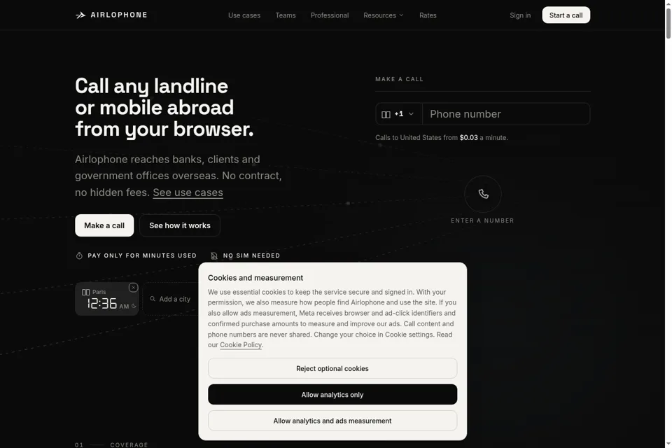 Landing page preview