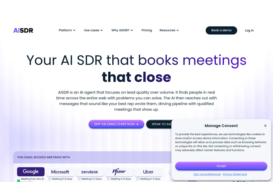 Landing page preview