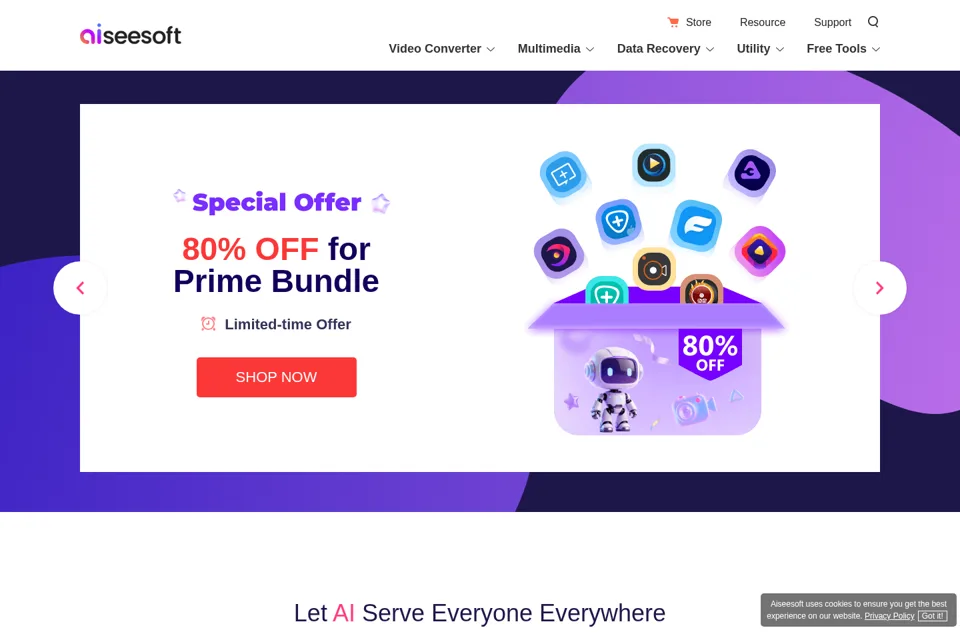 Aperçu de la landing page