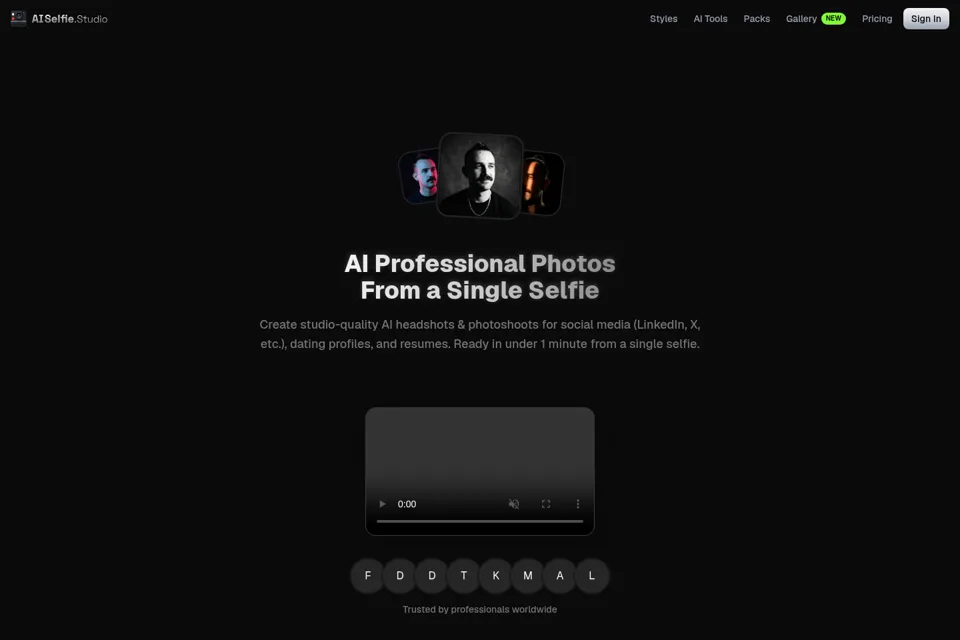 Aperçu de la landing page