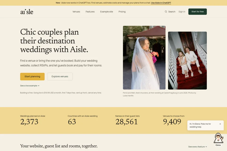 Landing page preview