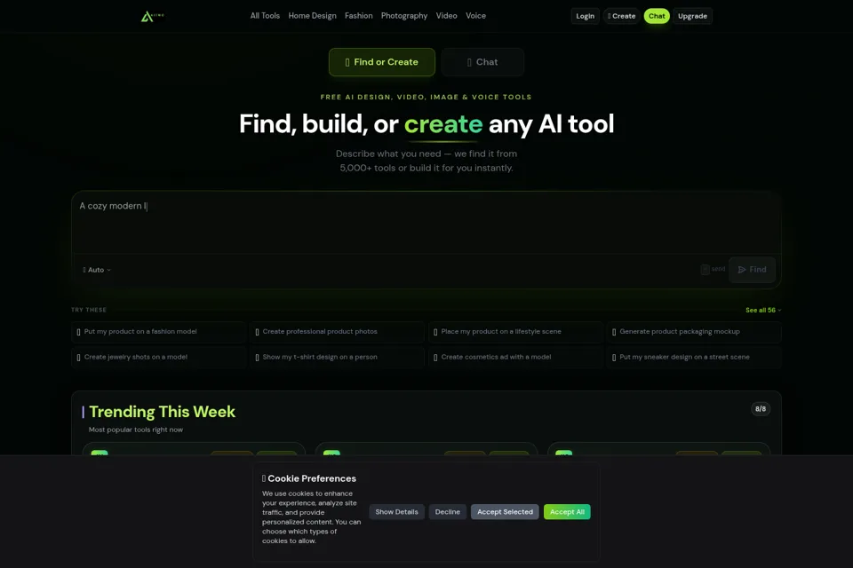 Landing page preview