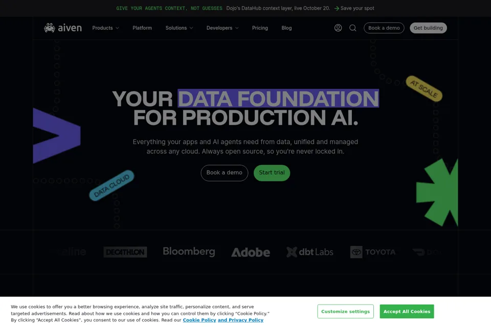 Aperçu de la landing page