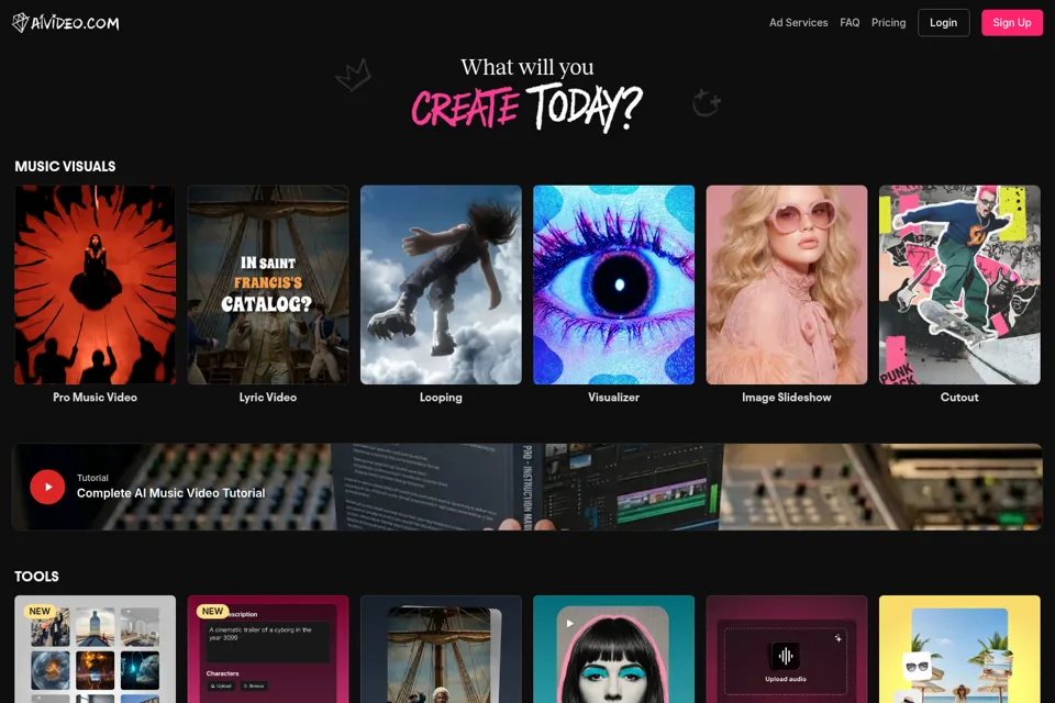 Aperçu de la landing page