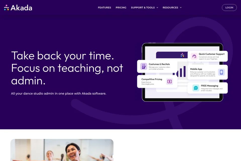 Aperçu de la landing page