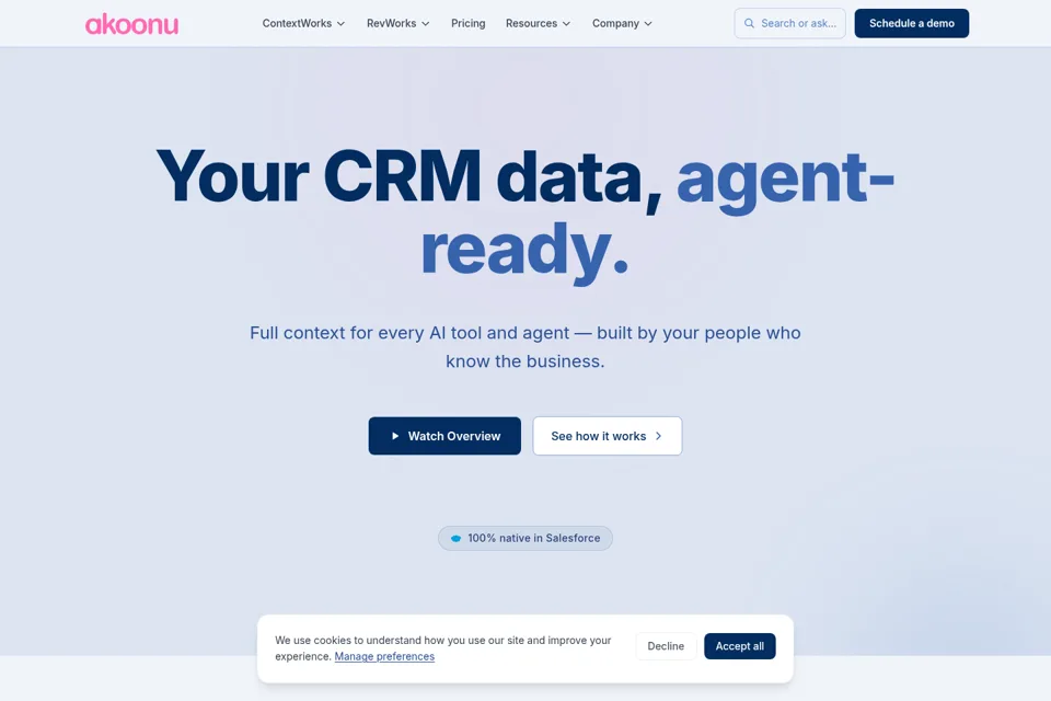 Aperçu de la landing page