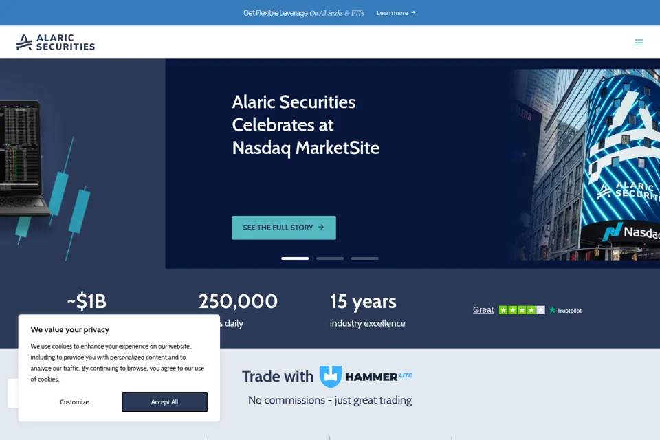 Aperçu de la landing page