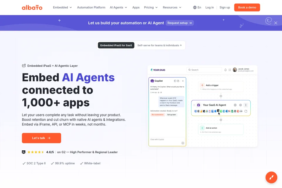 Aperçu de la landing page