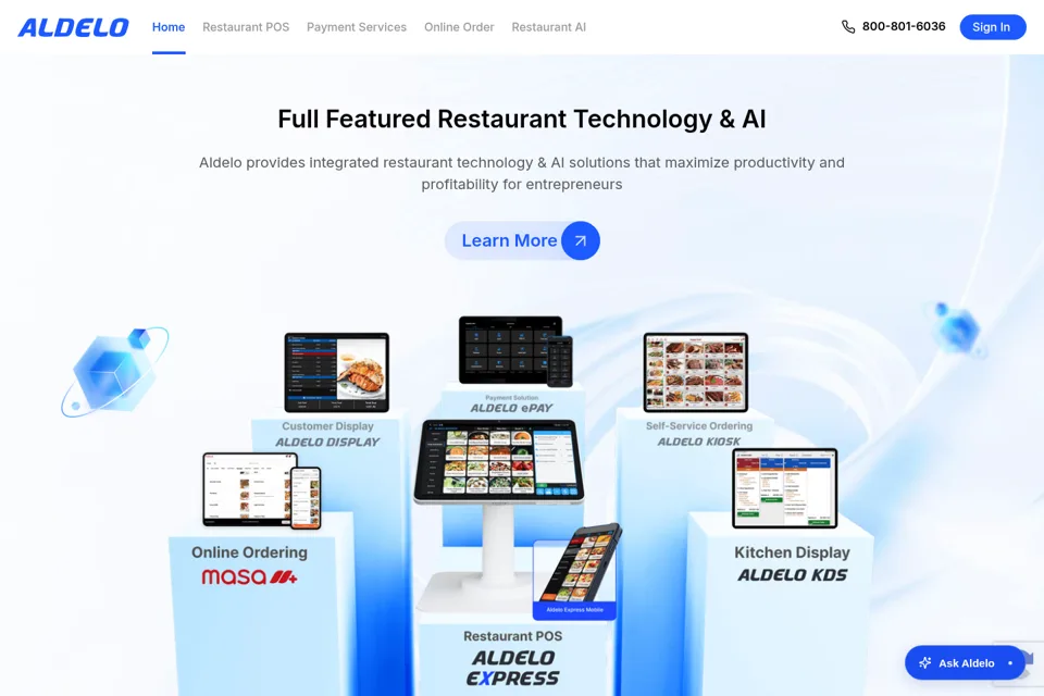 Aperçu de la landing page