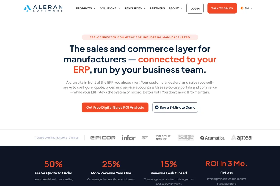 Aperçu de la landing page