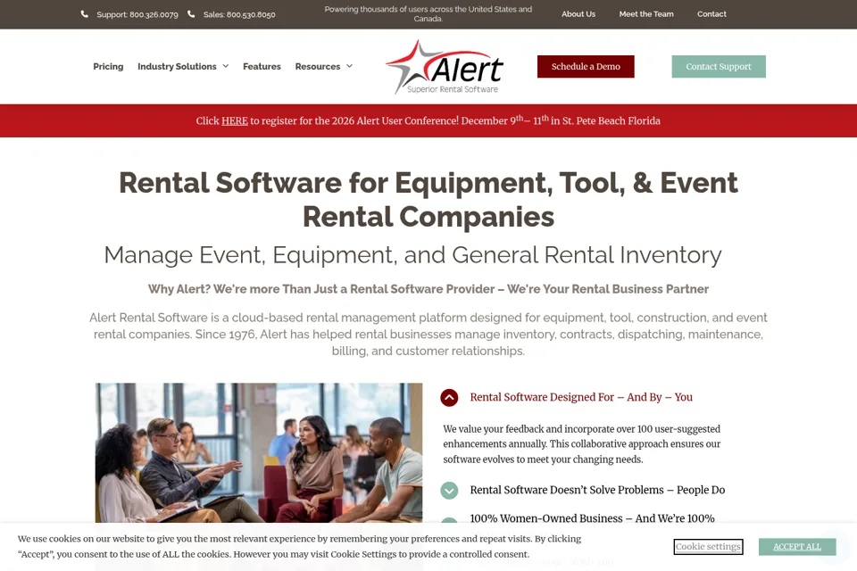 Aperçu de la landing page
