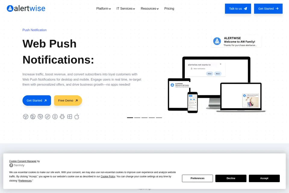 Landing page preview