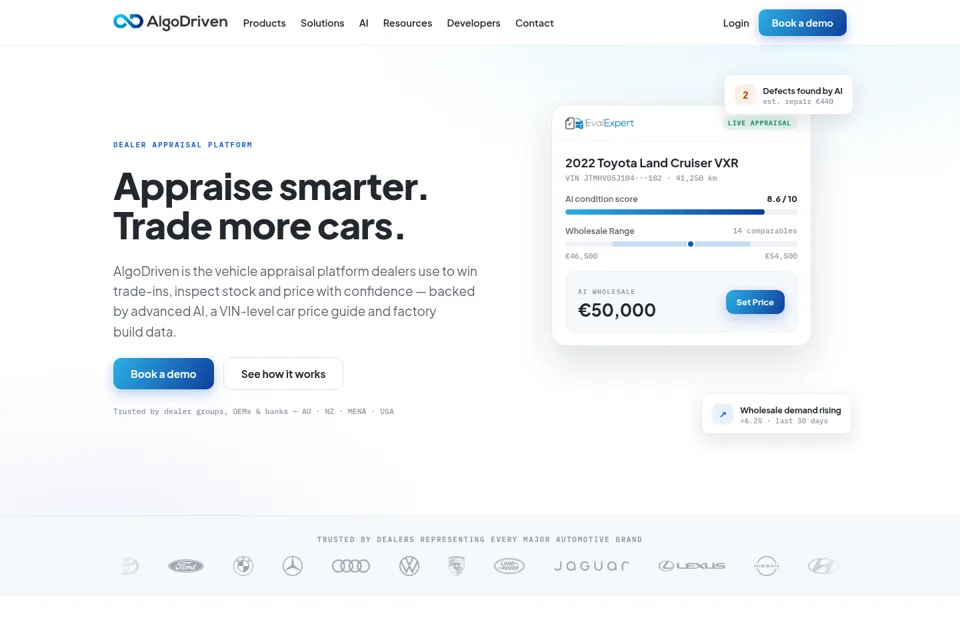 Aperçu de la landing page