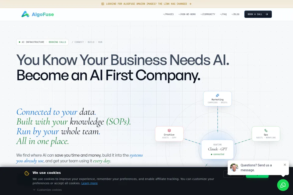 Aperçu de la landing page