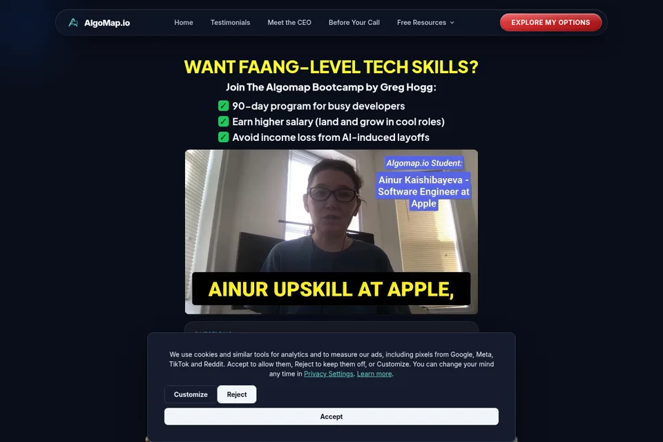 Landing page preview