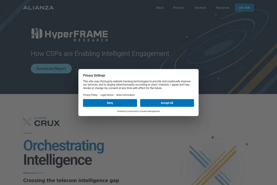 Aperçu de la landing page