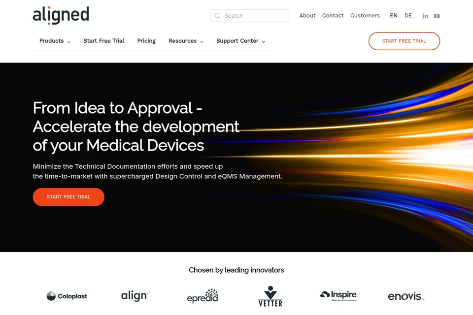 Aperçu de la landing page
