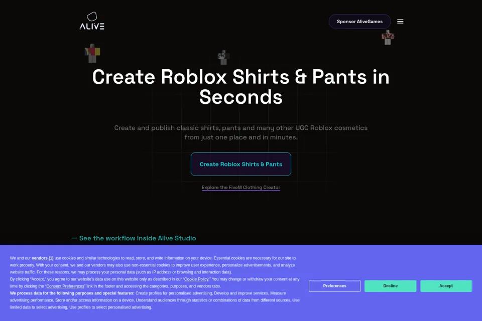 Landing page preview