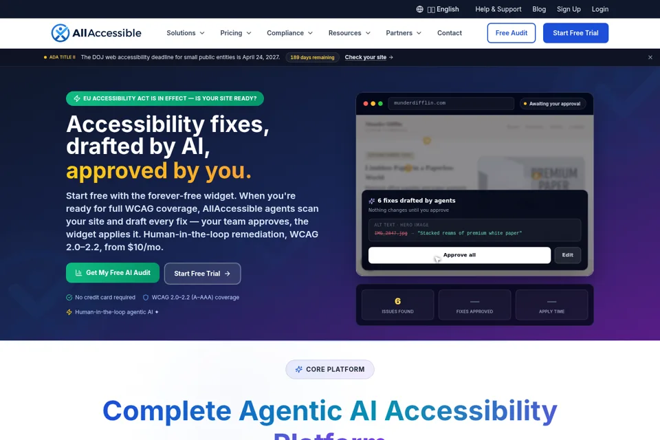 Landing page preview